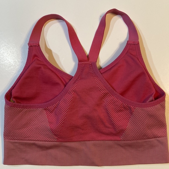 L pink Athletic Works sports bra size large (12-14) multiple patterns pink white - Picture 2 of 7